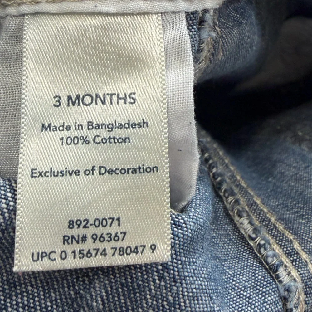 Oshkosh B’gosh Denim Overalls Dark Wash Size 3 months